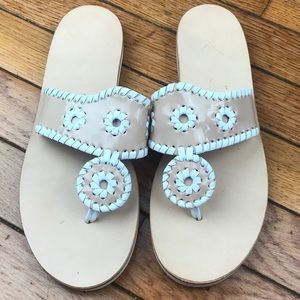 Jack Rogers Nude Thong Slide On Sandals